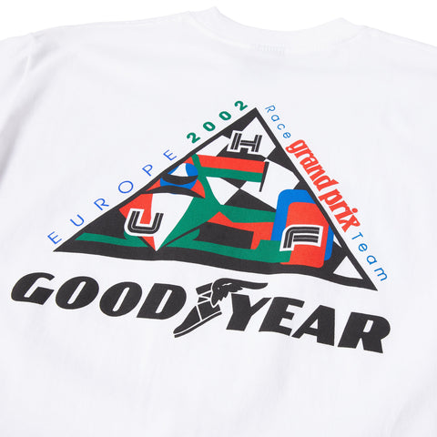 HUF x Goodyear Grand Prix Triple Triangle White T-Shirt