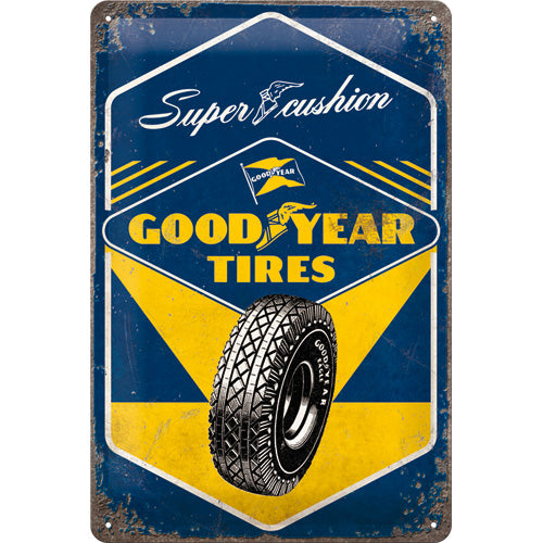 Goodyear Super Cushion Vintage Tin Sign