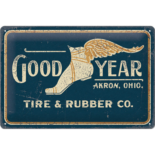 Goodyear Wingfoot Vintage Tin Sign